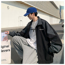 画像をギャラリービューアに読み込む, バイカラー レタリング ジャケット ナイロンジャケット メンズ レディース 全2色 ルーズ 春秋