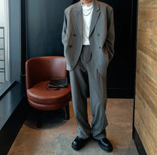 画像をギャラリービューアに読み込む, セットアップ スーツ ストライプ ジャケット × パンツ メンズ セットアップ 秋冬