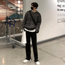 画像をギャラリービューアに読み込む, セーター メンズ グラデーションカラー ニット 2色 無地 韓国