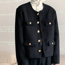 画像をギャラリービューアに読み込む, メンズ 韓国 ツイード ジャケット ラグジュアリー ノーカラー
