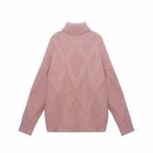 画像をギャラリービューアに読み込む, レディース ニットセーター 秋冬 タートル ニットセーター ケーブル 長袖 韓国 全5色