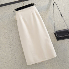 画像をギャラリービューアに読み込む, スリット タイトスカート レディース  スカート ウエストリボン 韓国 全2色