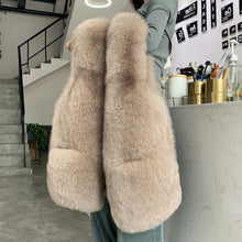 画像をギャラリービューアに読み込む, レディース ベスト エコファー フェイクファー アウター ベスト ジレ 6色 韓国