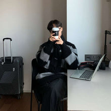 画像をギャラリービューアに読み込む, ボーダー ニット ニットセーター メンズ トップス ルーズ 全3色 カジュアル 韓国