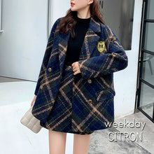 画像をギャラリービューアに読み込む, セットアップ ブレザー×スカート ツイード レディース セットアップ 秋冬 ショート