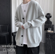 画像をギャラリービューアに読み込む, シンプル カーディガン 全2色 カジュアル メンズ 韓国