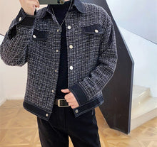 画像をギャラリービューアに読み込む, テーラードジャケット レトロ ツイード メンズ ジャケット カジュアル