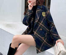 画像をギャラリービューアに読み込む, レディース セットアップ ブレザー×スカート ツイード 秋冬 ショート