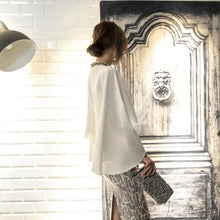 画像をギャラリービューアに読み込む, 優雅 マント袖トップス パイソン柄スカート レディース セットアップ