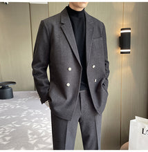 画像をギャラリービューアに読み込む, メンズ セットアップ スーツ ダブル セットアップ 秋冬 韓国
