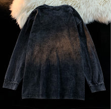 画像をギャラリービューアに読み込む, ヴィンテージ風 プリント ロンT ストリート 春秋 ルーズ メンズ レディース