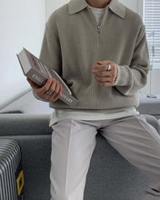 画像をギャラリービューアに読み込む, ハーフジップ ニット セーター メンズ トップス 全3色 ルーズ 韓国 春秋