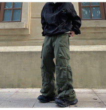 画像をギャラリービューアに読み込む, ストリート カーゴ メンズ パンツ 3色 カーゴパンツ ワイド 韓国 カジュアル