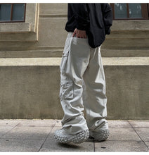 画像をギャラリービューアに読み込む, ストリート カーゴ メンズ パンツ 3色 カーゴパンツ ワイド 韓国 カジュアル