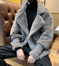 画像をギャラリービューアに読み込む, ムートンコート 3色 ボア ジャケット メンズ ユニセックス レザージャケット 韓国
