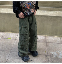 画像をギャラリービューアに読み込む, ストリート カーゴ メンズ パンツ 3色 カーゴパンツ ワイド 韓国 カジュアル