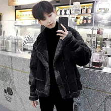 画像をギャラリービューアに読み込む, ムートンコート 3色 ボア ジャケット メンズ ユニセックス レザージャケット 韓国