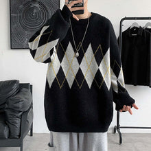 画像をギャラリービューアに読み込む, メンズ アーガイル セーター ルーズ 韓国 トップス  メンズ 全2色