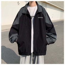画像をギャラリービューアに読み込む, バイカラー レタリング ジャケット ナイロンジャケット メンズ レディース 全2色 ルーズ 春秋