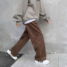 画像をギャラリービューアに読み込む, コーデュロイ ワイドレッグ パンツ レディース メンズ パンツ 全3色 秋冬 韓国