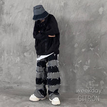 画像をギャラリービューアに読み込む, メンズ クラッシュデニム ワイドパンツ ダメージ加工 ジーンズ