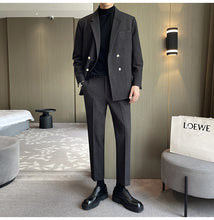 画像をギャラリービューアに読み込む, メンズ セットアップ スーツ ダブル セットアップ 秋冬 韓国
