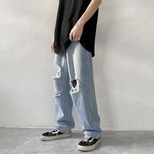画像をギャラリービューアに読み込む, メンズ ルーズ ダメージ デニム クラッシュ ジーンズ デニム ジーパン韓国