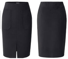 画像をギャラリービューアに読み込む, フロントスリット ポケット付き ウール タイト スカート