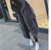 画像をギャラリービューアに読み込む, ファーコート ビッグシルエット レディース フェイクファー 2色 韓国