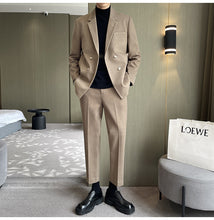 画像をギャラリービューアに読み込む, メンズ セットアップ スーツ ダブル セットアップ 秋冬 韓国