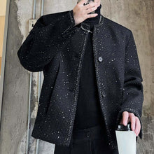 画像をギャラリービューアに読み込む, メンズ ジャケット ノーカラー ジャケット きれいめ ルーズ モード 韓国