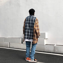 画像をギャラリービューアに読み込む, 切り替え ルーズ チェック シャツ 韓国 ワイド メンズ レディース