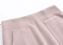 画像をギャラリービューアに読み込む, フロントスリット ポケット付き ウール タイト スカート