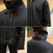 画像をギャラリービューアに読み込む, ボア レザージャケット アウター ジャケット 韓国 エコレザー 冬 メンズ  ブラック