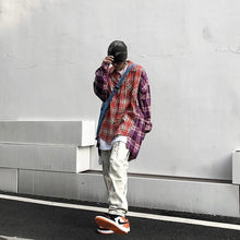 画像をギャラリービューアに読み込む, 切り替え ルーズ チェック シャツ 韓国 ワイド メンズ レディース