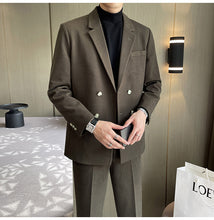 画像をギャラリービューアに読み込む, メンズ セットアップ スーツ ダブル セットアップ 秋冬 韓国