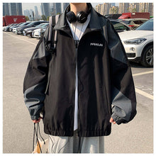 画像をギャラリービューアに読み込む, バイカラー レタリング ジャケット ナイロンジャケット メンズ レディース 全2色 ルーズ 春秋