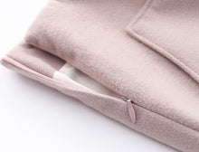 画像をギャラリービューアに読み込む, フロントスリット ポケット付き ウール タイト スカート