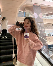 画像をギャラリービューアに読み込む, レディース ニットセーター 秋冬 タートル ニットセーター ケーブル 長袖 韓国 全5色
