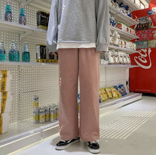 画像をギャラリービューアに読み込む, コーデュロイ ワイドレッグ パンツ レディース メンズ パンツ 全3色 秋冬 韓国