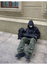 画像をギャラリービューアに読み込む, ストリート カーゴ メンズ パンツ 3色 カーゴパンツ ワイド 韓国 カジュアル