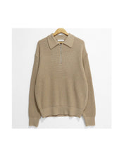 画像をギャラリービューアに読み込む, ハーフジップ ニット セーター メンズ トップス 全3色 ルーズ 韓国 春秋