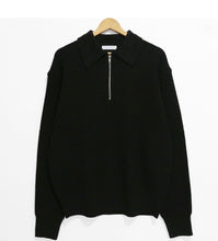 画像をギャラリービューアに読み込む, ハーフジップ ニット セーター メンズ トップス 全3色 ルーズ 韓国 春秋