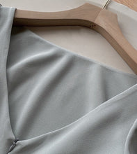 画像をギャラリービューアに読み込む, バックオープン タイト ドレス パーティードレス 4色 レディース 五分袖 細見え 韓国