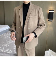 画像をギャラリービューアに読み込む, メンズ セットアップ スーツ ダブル セットアップ 秋冬 韓国
