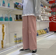 画像をギャラリービューアに読み込む, コーデュロイ ワイドレッグ パンツ レディース メンズ パンツ 全3色 秋冬 韓国