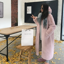 画像をギャラリービューアに読み込む, ロングファーコート♪秋冬韓国アウター、ダウン、ムートンジャケット  秋冬