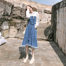 画像をギャラリービューアに読み込む, 大きいサイズ レディース 異素材重ね着風パーカーワンピース