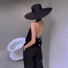 画像をギャラリービューアに読み込む, トップス ホルターネック ブラウス バイカラー