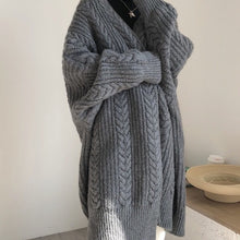 画像をギャラリービューアに読み込む, トップス カーディガン ロング丈 長袖 ケーブルニット